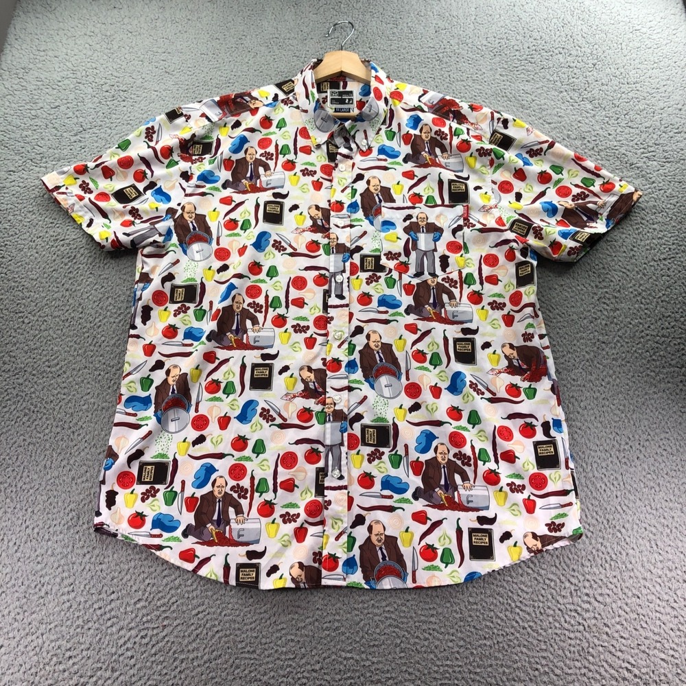 RSVLTS Shirt Mens XXL 2XL  White The Office Kevins Famous Chili Kunuflex